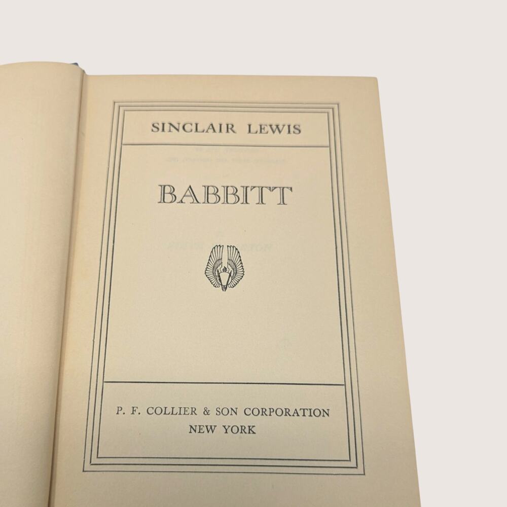 Vintage Sinclair Lewis Babbitt P. F. Collier Hardcover Book - Picture 3 of 7